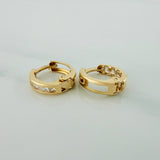 Candongas Carril 1.15 g / 1/2 in Oro Amarillo 18K