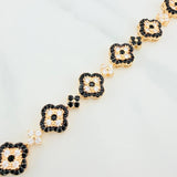Clover Bracelet Flowers 15.75 g / 7 1/4 in / 9.94 mm Yellow Gold 18K