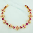 Clover Bracelet Flowers 14.3 g / 6 1/2 in / 9.67 mm 18K Yellow Gold