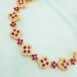 Clover Bracelet Flowers 14.3 g / 6 1/2 in / 9.67 mm 18K Yellow Gold