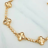 Clover Bracelet Diamond Cut Circles 9.6 g / 6 3/4 in / 2.57 mm Yellow Gold 18K