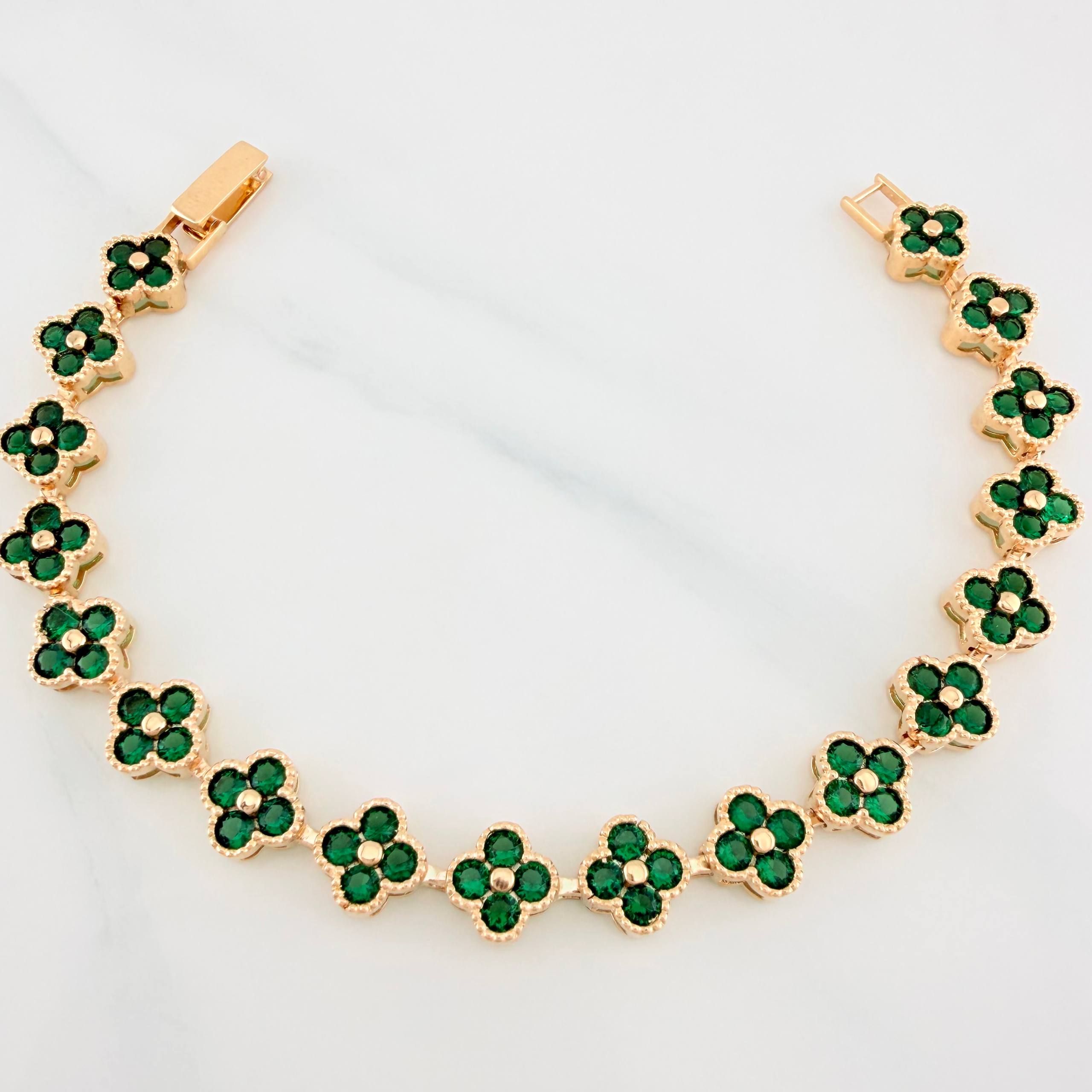 Pulso Flores 13.7 g / 7 in / 7.59 mm Oro Amarillo 18K