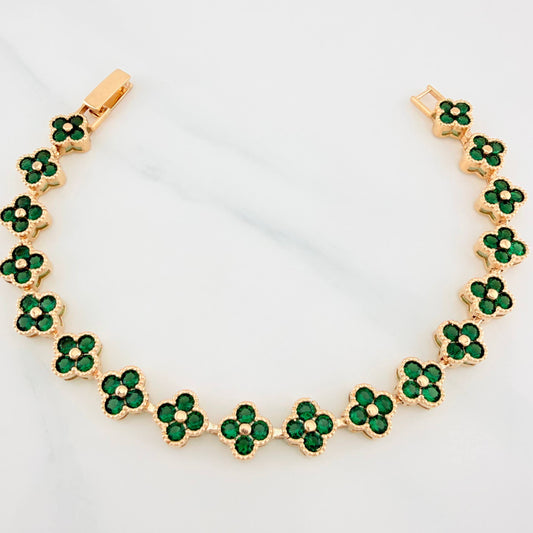 Pulso Flores 13.7 g / 7 in / 7.59 mm Oro Amarillo 18K