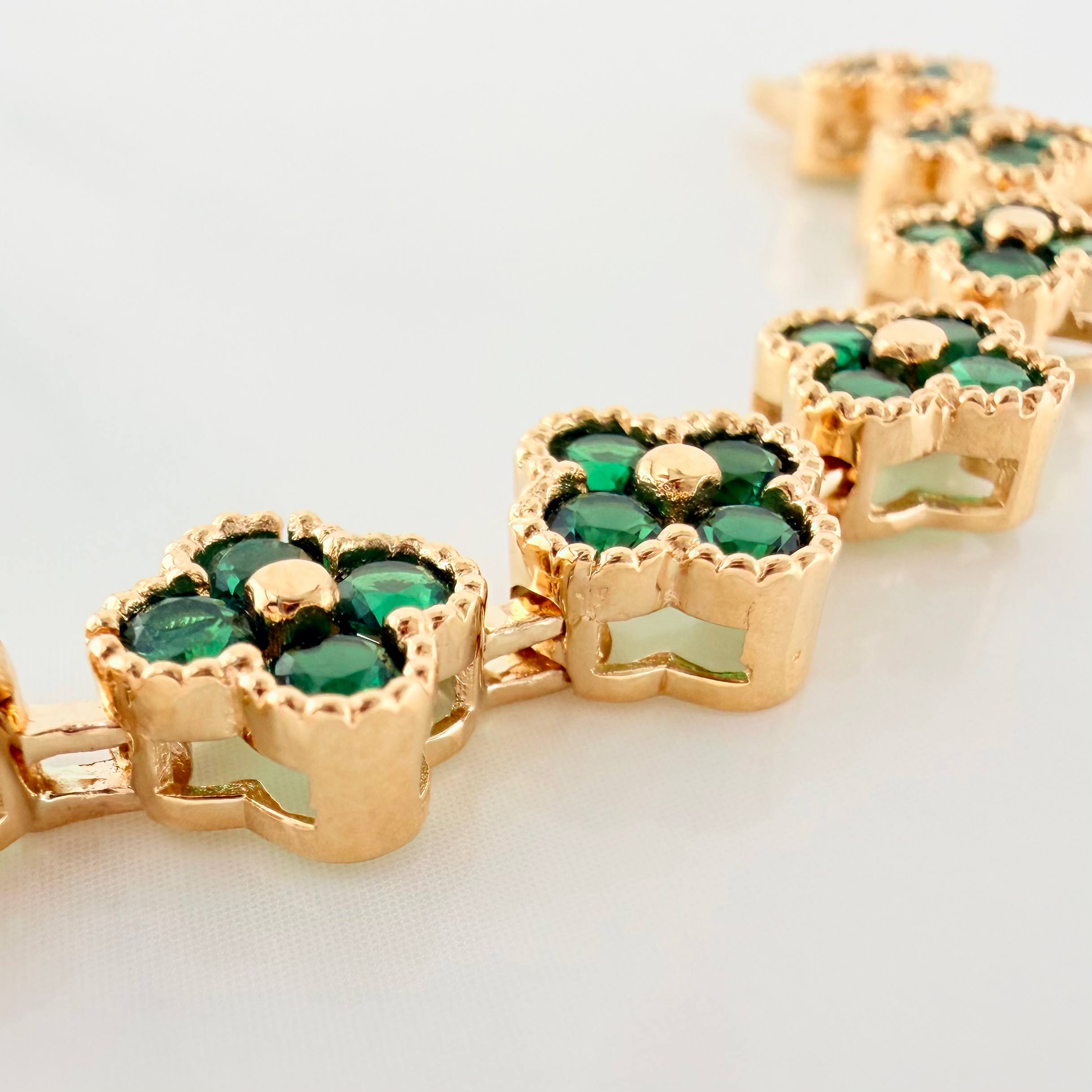 Pulso Flores 13.7 g / 7 in / 7.59 mm Oro Amarillo 18K