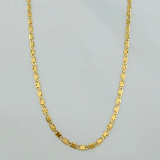 Cadena Escalera Plana 1.35 g / 19 3/4 in / 1 mm Oro Amarillo 18K