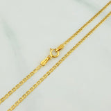 Flat Mariner Chain 1.3 g / 19 3/4 in / 1 mm 18K Yellow Gold