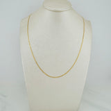 Flat Mariner Chain 1.3 g / 19 3/4 in / 1 mm 18K Yellow Gold