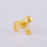 Stud Earrings Virgen Maria 0.65 g / in / 6 mm Yellow Gold 18K