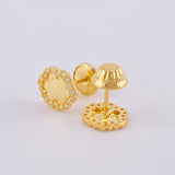 Topos Flor Refractante 0.9 g / in / 6.9 mm Oro Amarillo 18K