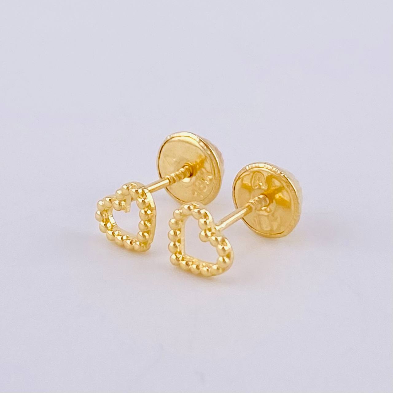 Topos Corazon Burbuja 0.6 g / 4.5 mm Oro Amarillo 18K