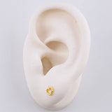 Topos Corazon Burbuja 0.6 g / in / 4.5 mm Oro Amarillo 18K