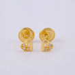 Stud Earrings Heart Silhouette 0.55 g / 3.7 mm Yellow Gold 18K