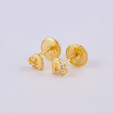 Stud Earrings Heart Silhouette 0.55 g / 3.7 mm Yellow Gold 18K