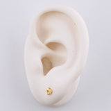 Stud Earrings Heart Silhouette 0.55 g / in / 3.9 mm Yellow Gold 18K