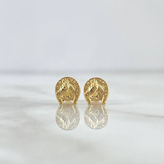 Topos Caballo Herradura 0.65gr / 6.4mm Oro Amarillo 18K *
