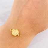 Herraje Circulo Letra D 0.55g / 3/4 in Oro Amarillo 18K