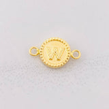 Herraje Circulo Letra W 0.6g / 3/4 in Oro Amarillo 18K