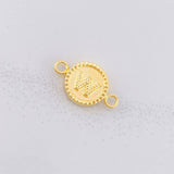 Herraje Circulo Letra W 0.6g / 3/4 in Oro Amarillo 18K