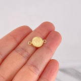 Herraje Circulo Letra W 0.6g / 3/4 in Oro Amarillo 18K