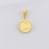 Pendant Circle Letter D 0.6g / 3/4 in Yellow Gold 18K