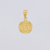 Pendant Circle Letter D 0.6g / 3/4 in Yellow Gold 18K