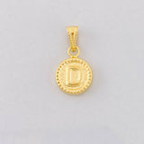 Dije Circulo Letra D 0.4g / 1/2 in Oro Amarillo 18K