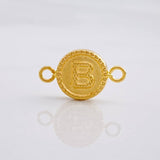 Herraje Circulo Letra B 0.6g / 3/4 in Oro Amarillo 18K