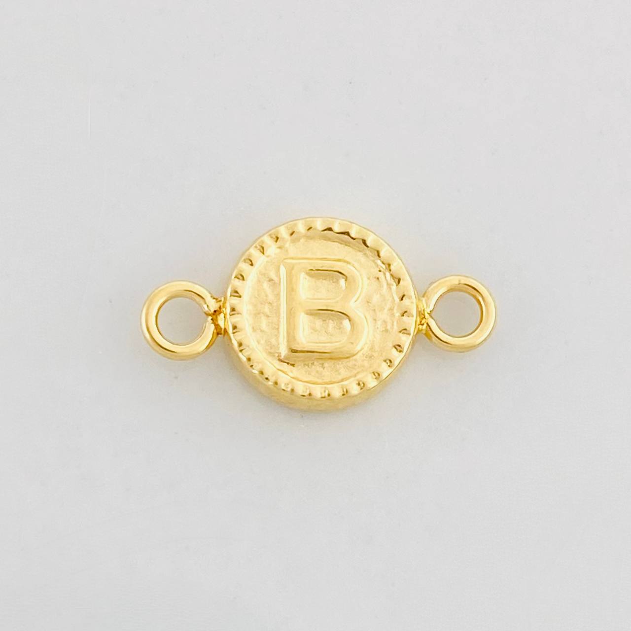 Herraje Circulo Letra B 0.45g / 1/2 in Oro Amarillo 18K