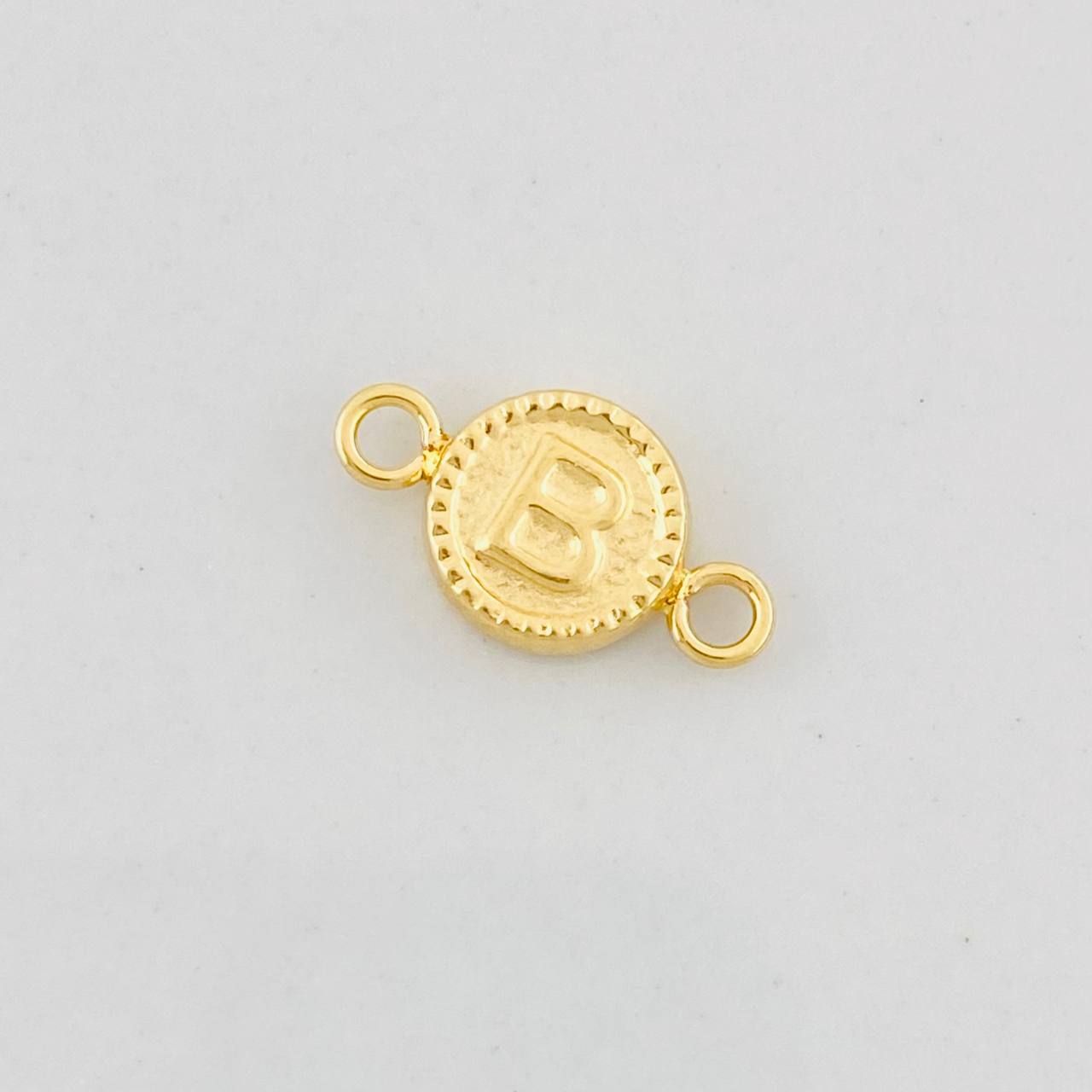 Herraje Circulo Letra B 0.45g / 1/2 in Oro Amarillo 18K
