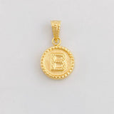 Dije Circulo Letra B 0.6g / 3/4 in Oro Amarillo 18K