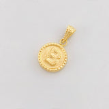 Dije Circulo Letra B 0.6g / 3/4 in Oro Amarillo 18K
