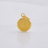 Dije Circulo Letra B 0.4g / 3/4 in Oro Amarillo 18K