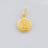 Dije Circulo Letra B 0.4g / 3/4 in Oro Amarillo 18K