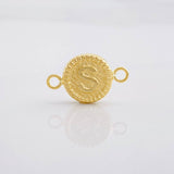 Herraje Circulo Letra S 0.55g / 3/4 in Oro Amarillo 18K