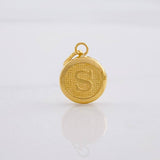 Dije Circulo Letra S 0.4g / 3/4 in Oro Amarillo 18K