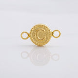 Charm Circle Letter C 0.4g / 1/2 in Yellow Gold 18K