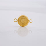 Herraje Circulo Letra C 0.35g / 1/2 in Oro Amarillo 18K