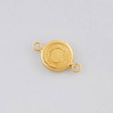 Herraje Circulo Letra C 0.35g / 1/2 in Oro Amarillo 18K