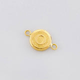 Charm Circle Letter O 0.35g / 1/2 in Yellow Gold 18K