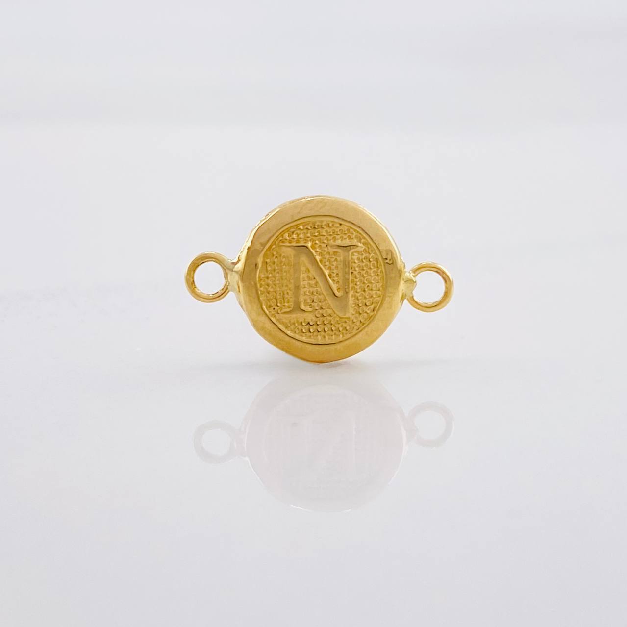 Herraje Circulo Letra N 0.35g / 1/2 in Oro Amarillo 18K