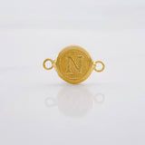 Herraje Circulo Letra N 0.35g / 1/2 in Oro Amarillo 18K