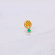 Topo Cuatro Garras Esmeralda 17pts 0.3g / in / 2.2mm Oro Amarillo 18K