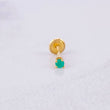 Topo Cuatro Garras Esmeralda 17pts 0.35g / in / 2.5mm Oro Amarillo 18K