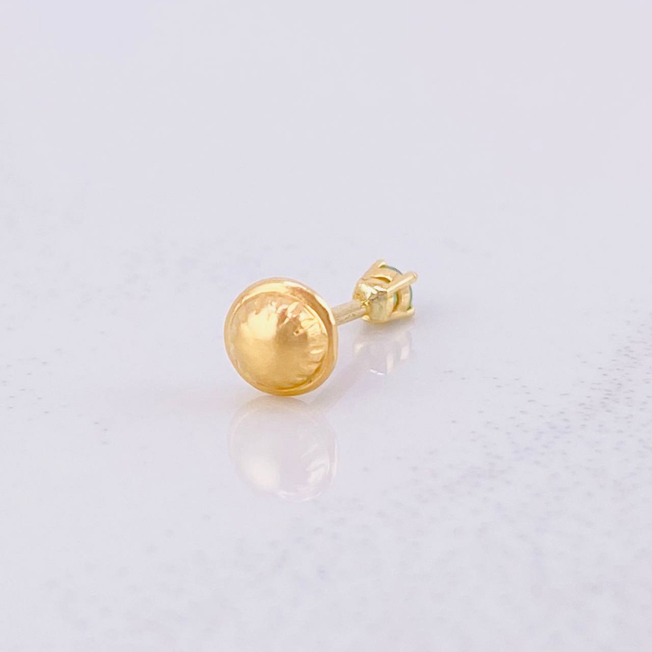Topo Cuatro Garras Esmeralda 17pts 0.35g / in / 2.5mm Oro Amarillo 18K