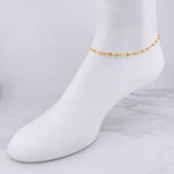 Tobillera Rustica Barril GC 3.35g / 10 in / 4.1mm Oro Amarillo 18K