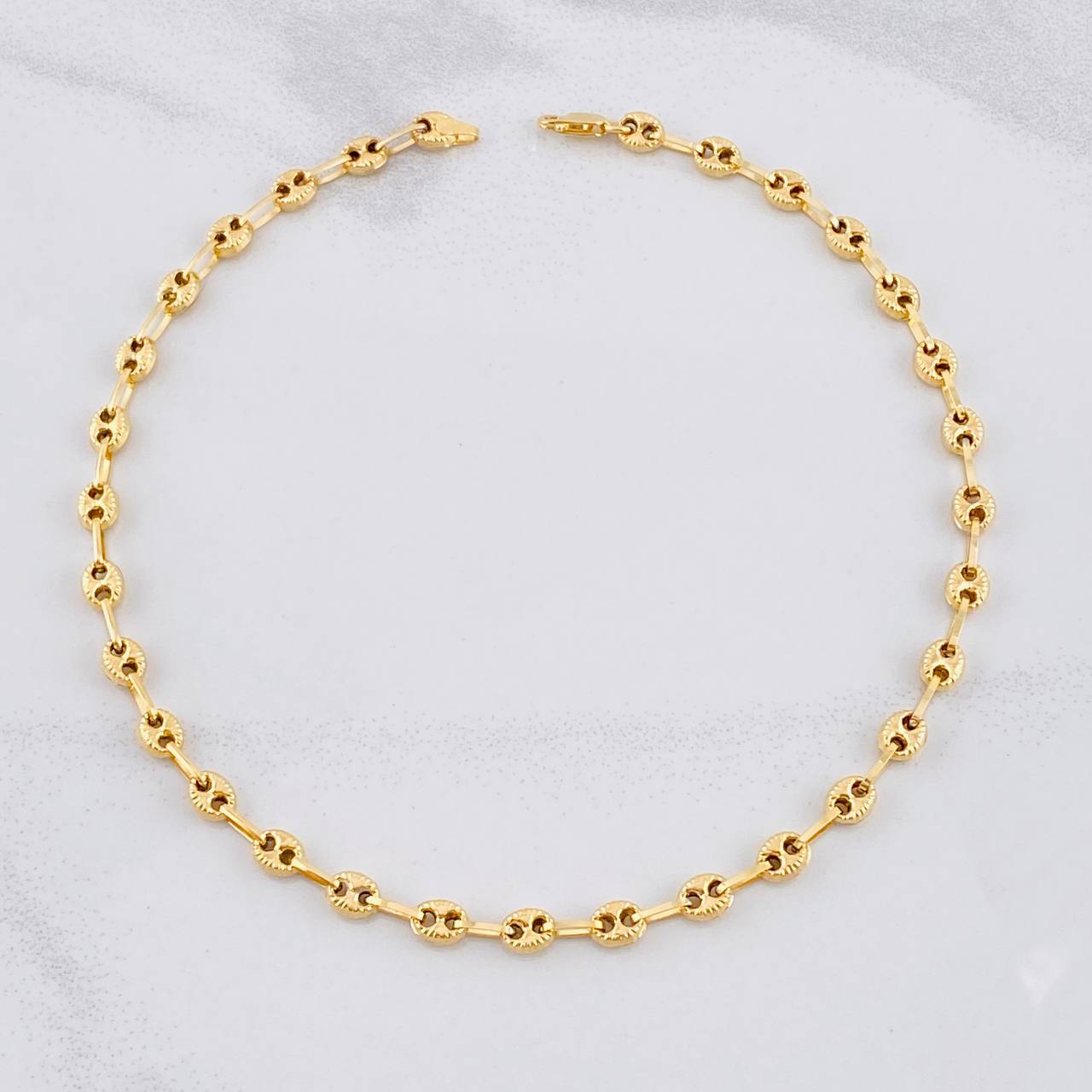 Diamond Cut Anklet GC 5.2g / 10 3/4 in / 4.4mm Yellow Gold 18K