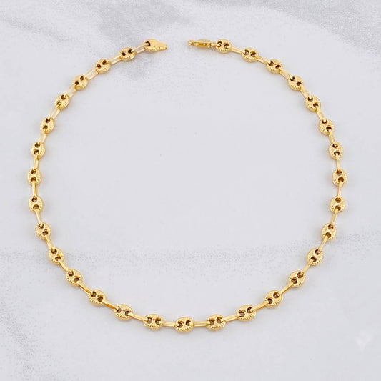 Diamond Cut Anklet GC 5.2g / 10 3/4 in / 4.4mm Yellow Gold 18K