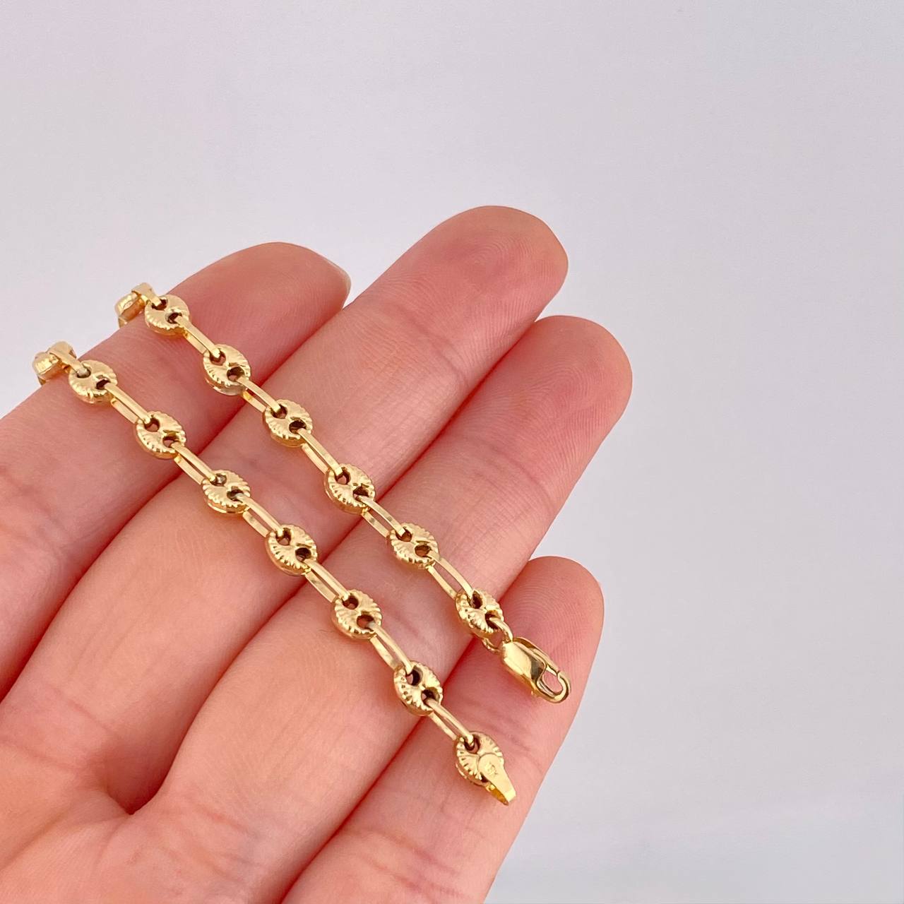 Diamond Cut Anklet GC 5.2g / 10 3/4 in / 4.4mm Yellow Gold 18K