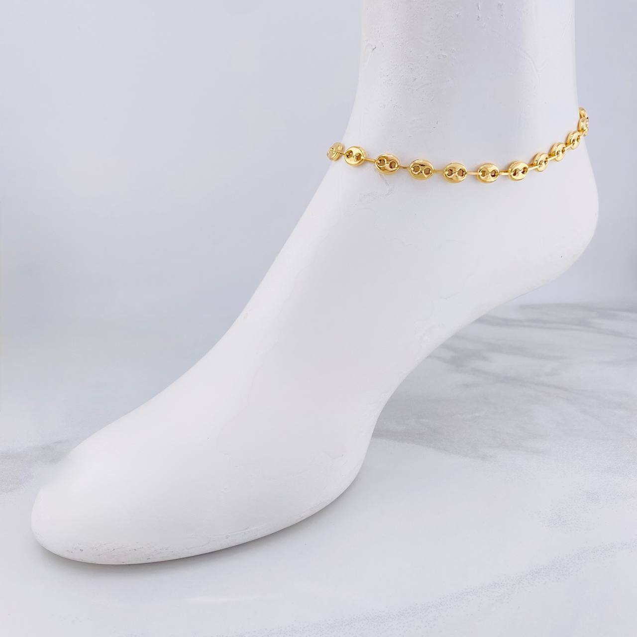 Tobillera GC 6.65g / 10 1/4 in / 6.5mm Oro Amarillo 18K