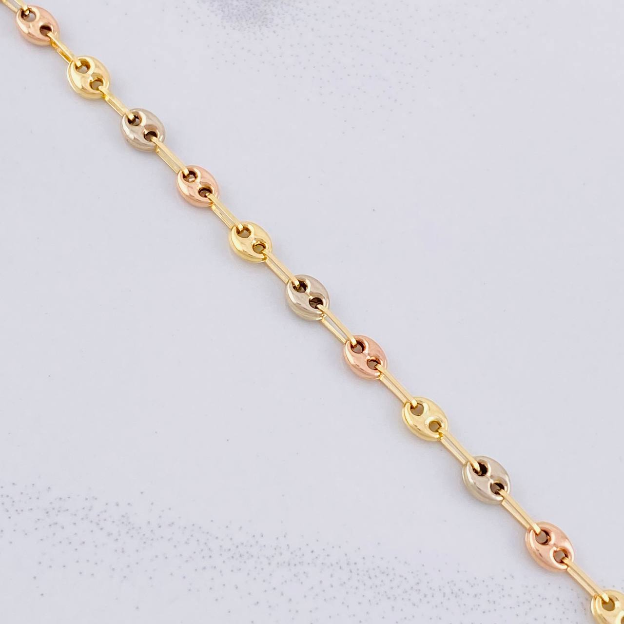 Anklet GC 3.5g / 10 in / 4.2mm Three Golds 18K